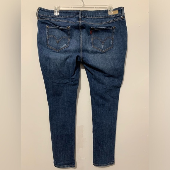 Levi’s Women Size 20 Skinny Jeans 542 Medium Wash Distressed - Picture 6 of 10